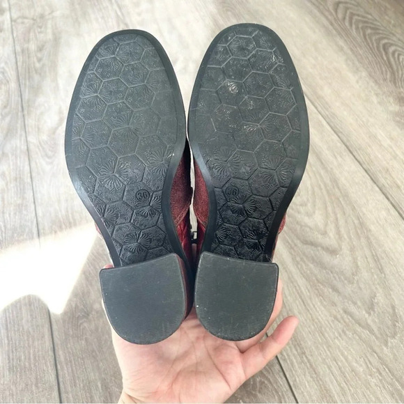 MJUS Croc Pattern Suede Leather Mixed Double Zipper Heeled Boots - Picture 10 of 14